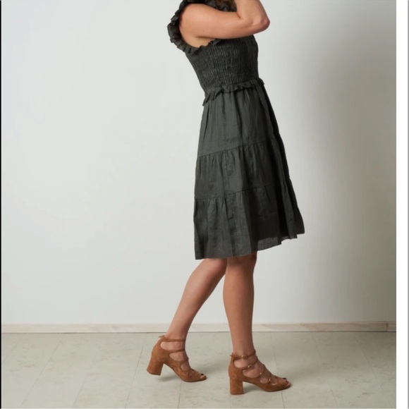 Sea New York Zig Zag Trim Tiered Dress L 12 - Picture 7 of 7